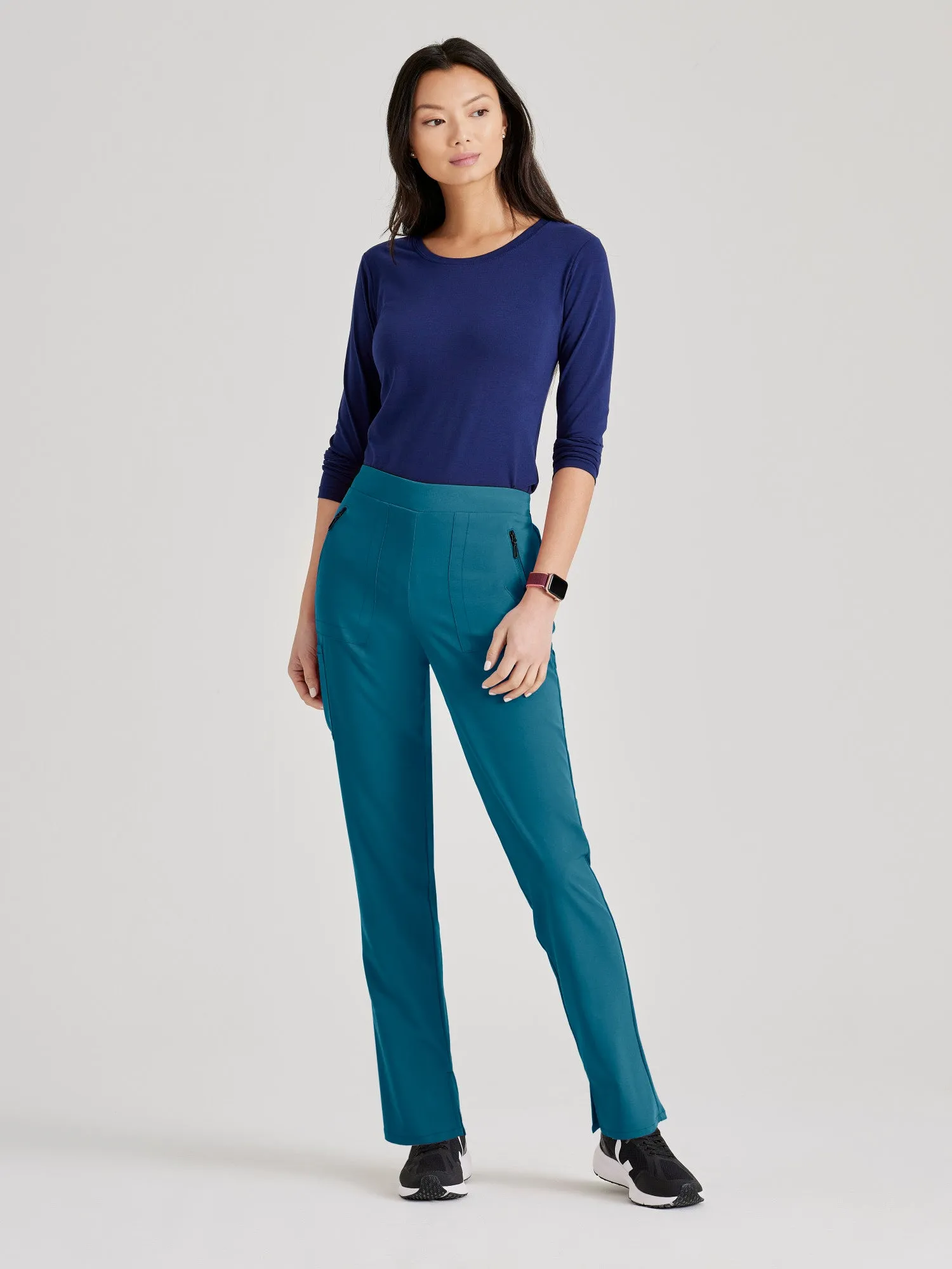 Purpose 5-Pocket High-Rise Slim Leg Scrub Pant
