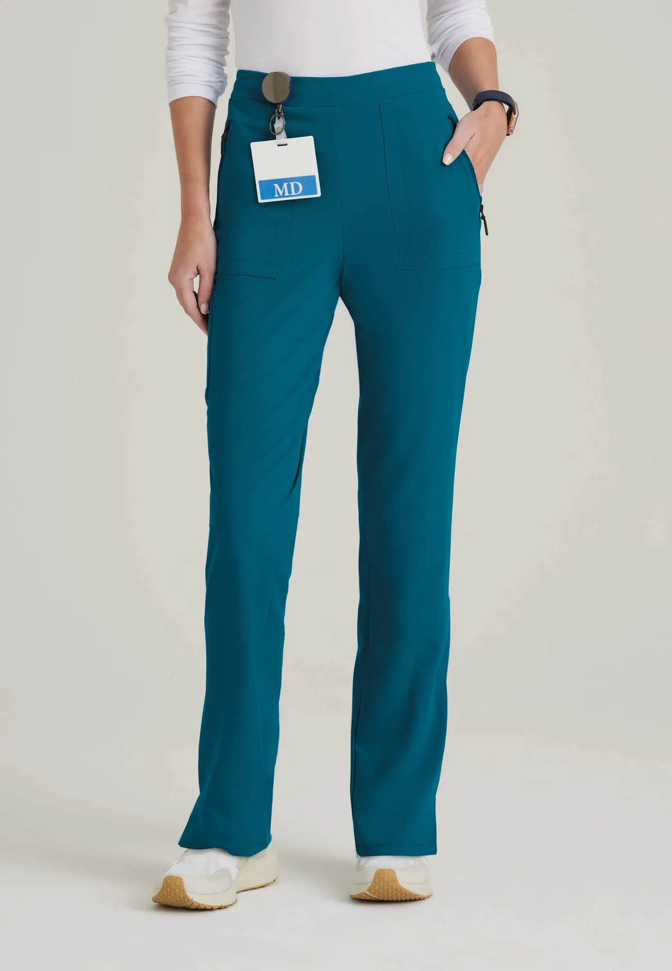 Purpose 5-Pocket High-Rise Slim Leg Scrub Pant
