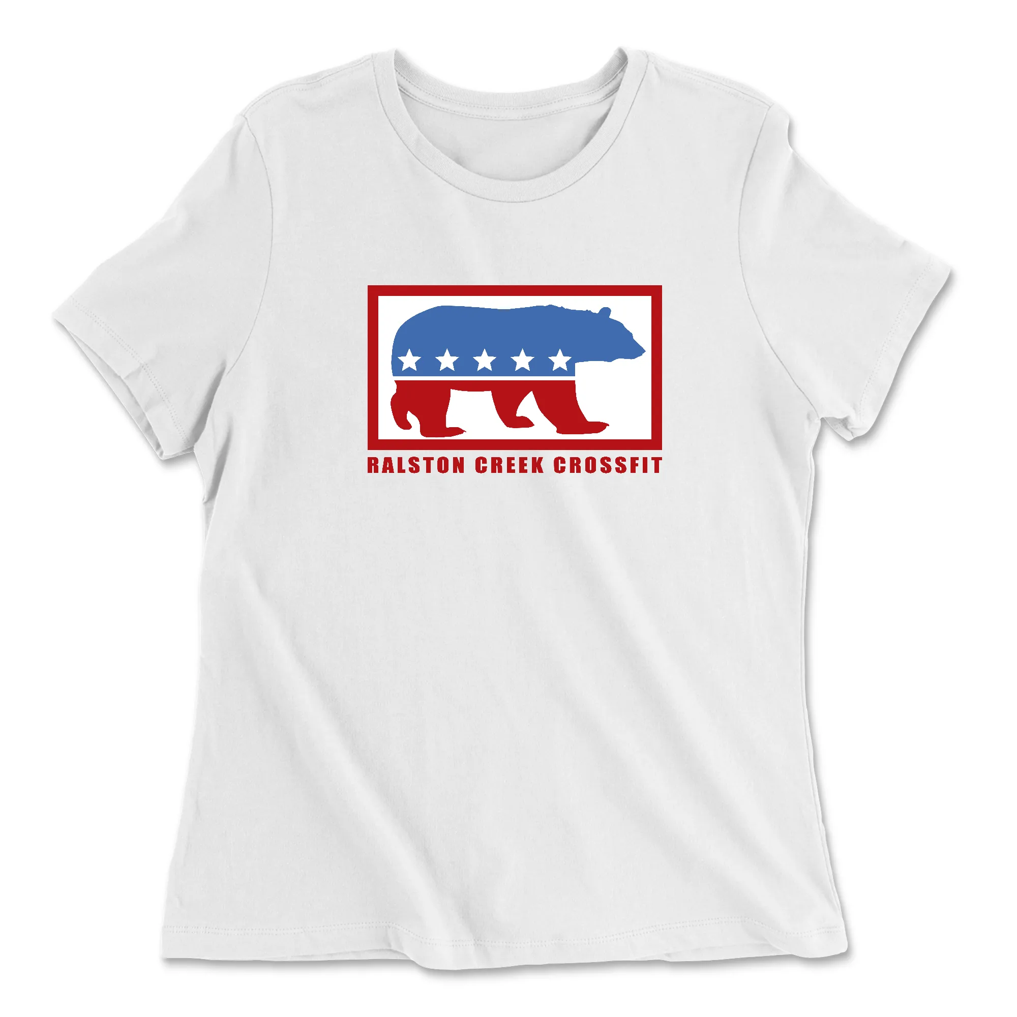 Ralston Creek CrossFit Patriotic Bear (Red) Womens - Relaxed Jersey T-Shirt