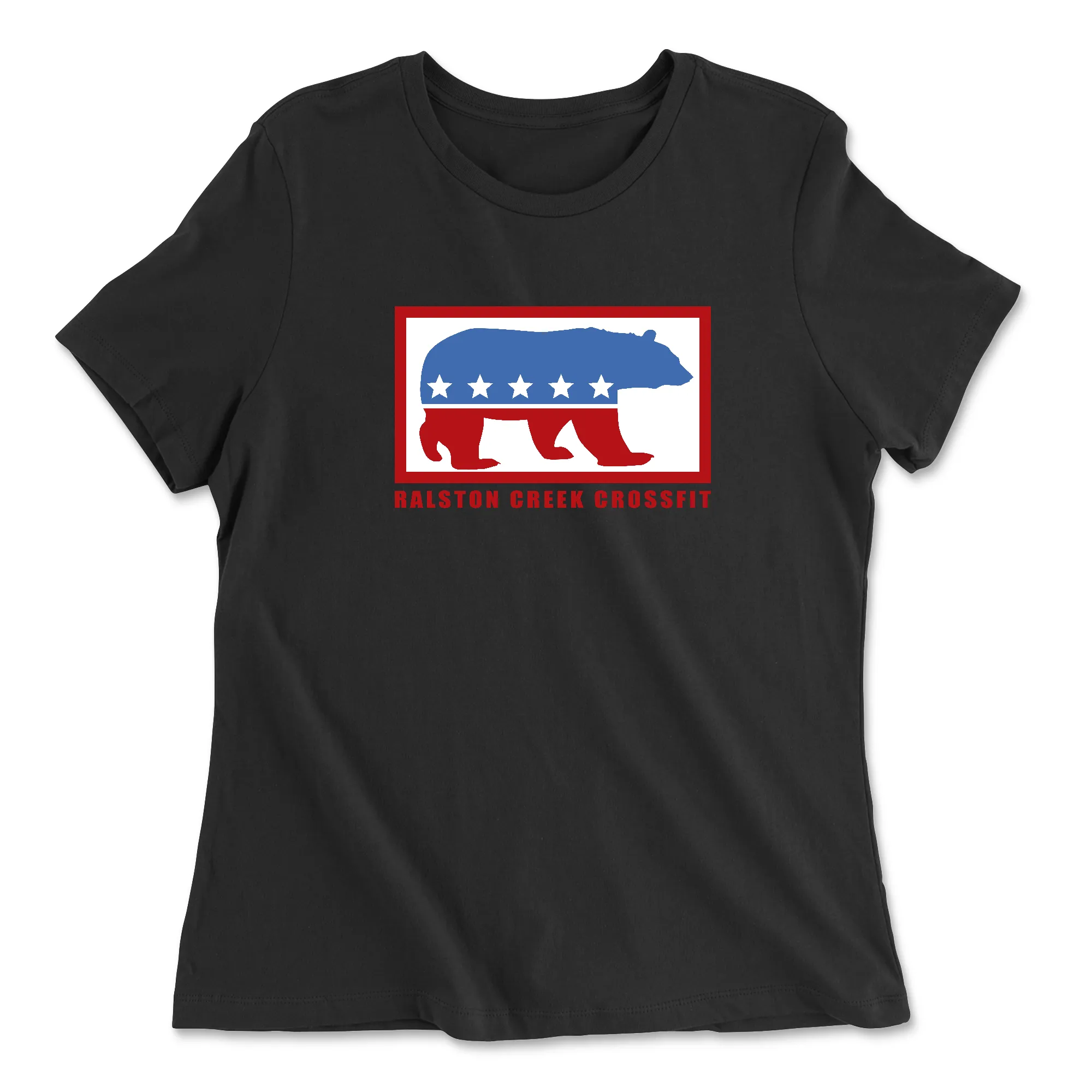 Ralston Creek CrossFit Patriotic Bear (Red) Womens - Relaxed Jersey T-Shirt