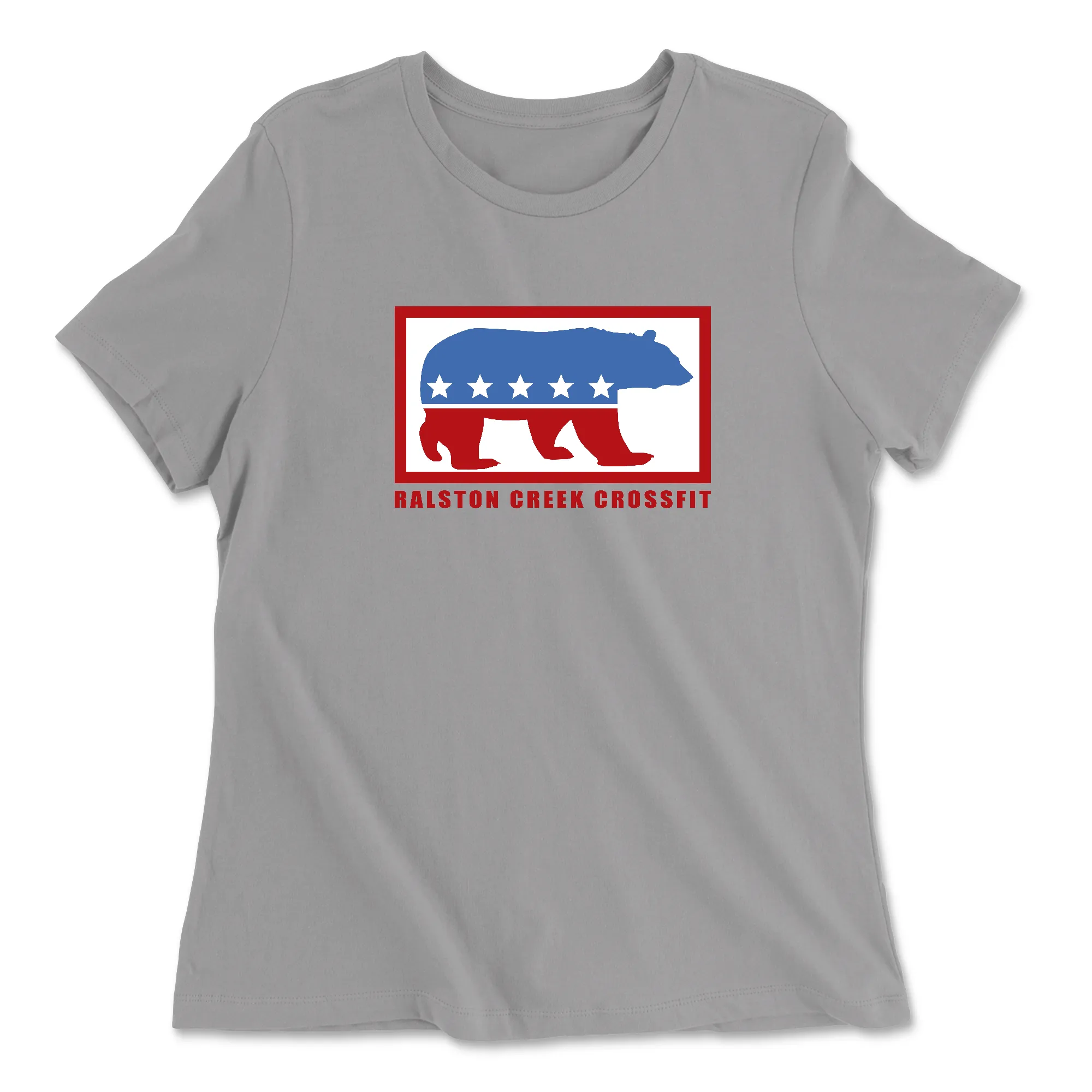Ralston Creek CrossFit Patriotic Bear (Red) Womens - Relaxed Jersey T-Shirt