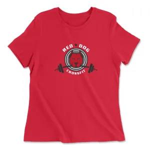 Red Dog CrossFit Standard (White) Womens - Relaxed Jersey T-Shirt