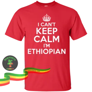 Red keep calm I'm Ethiopian shirt