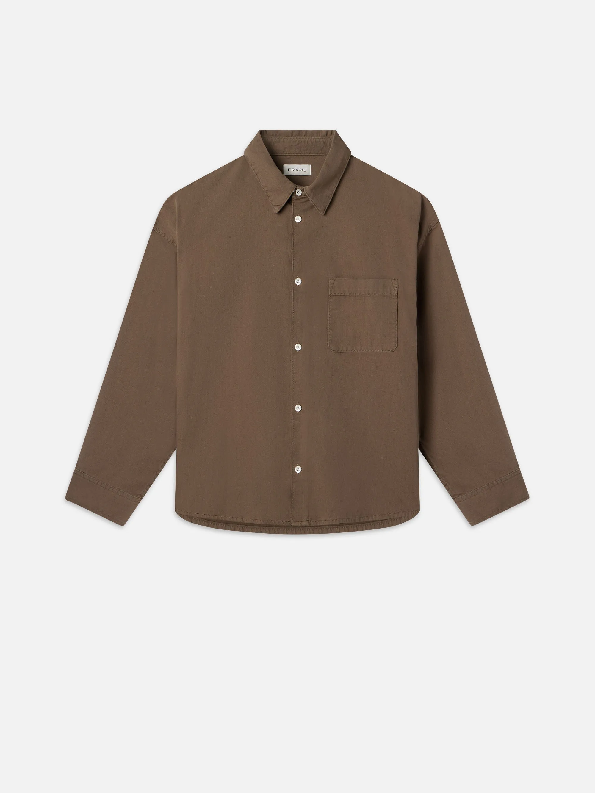 Relaxed Denim Shirt -- Taupe