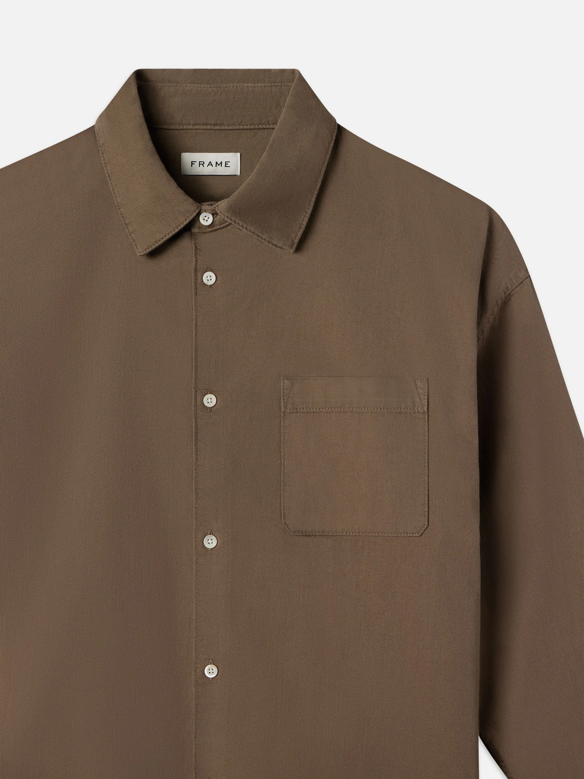 Relaxed Denim Shirt -- Taupe