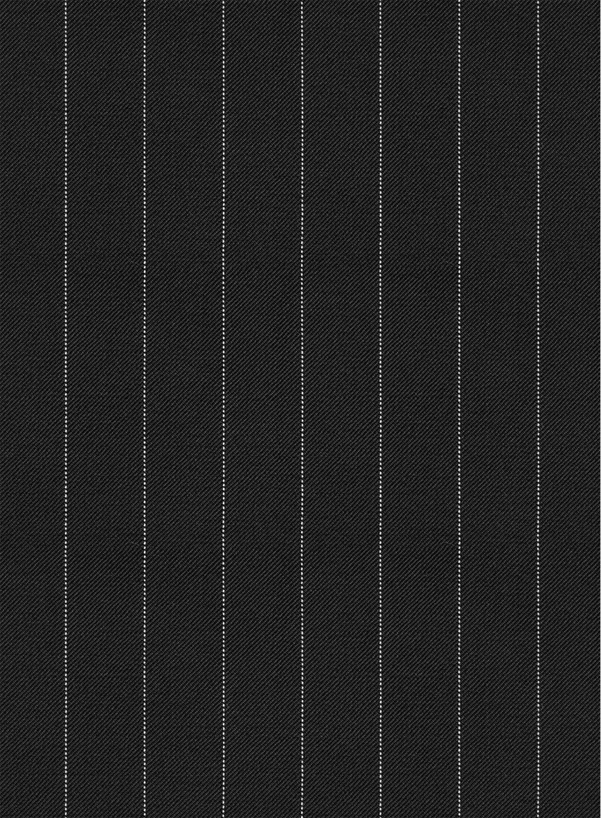 Scabal Feeje Stripe Black Wool Pants