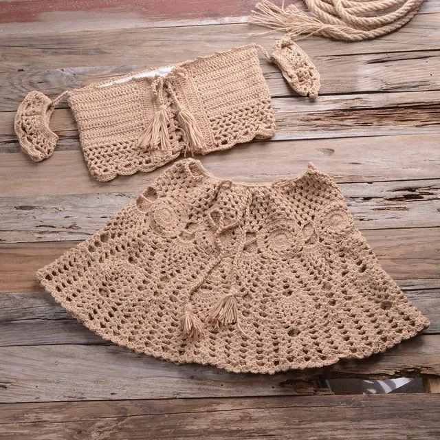 Sitting On The Dock Crochet Skirt Sets
