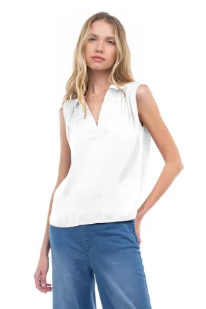 Sleeveless Collar Top