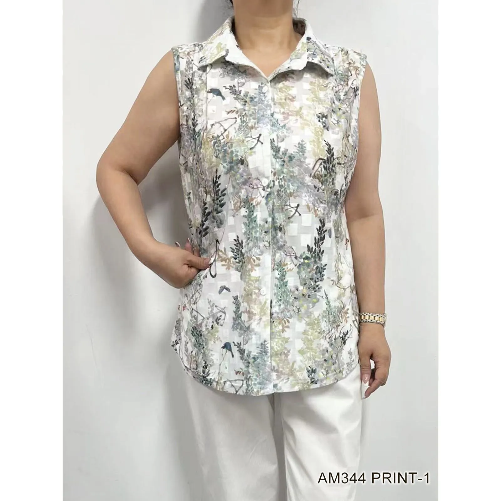 Sleeveless Vinery Blouse
