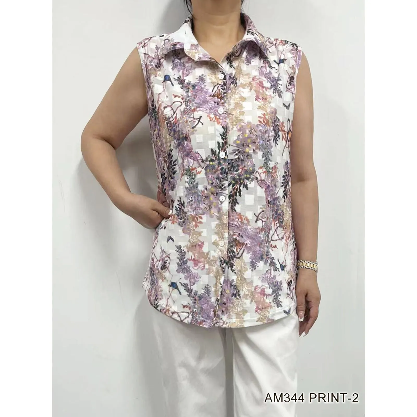 Sleeveless Vinery Blouse