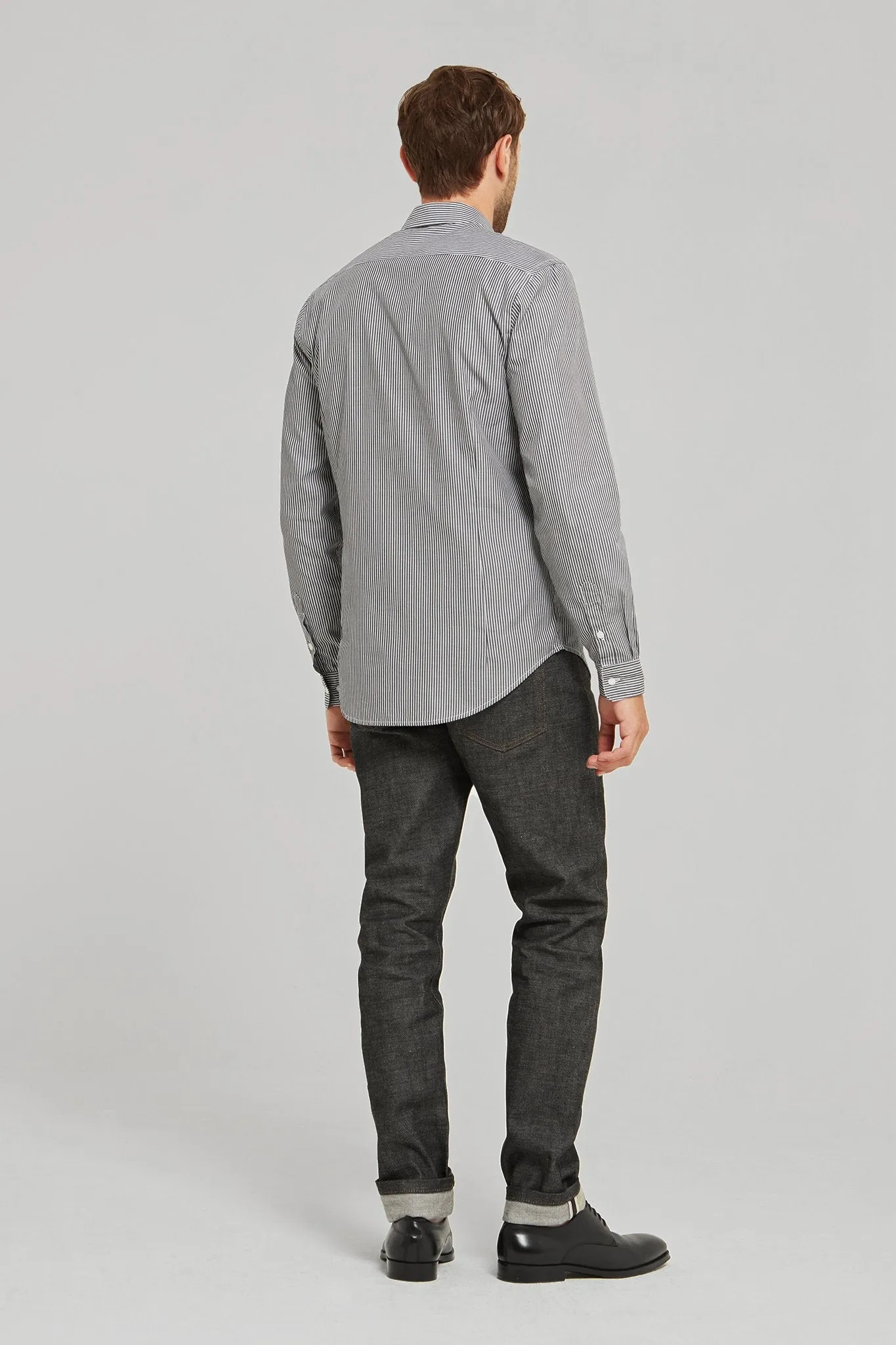 Slim Fit Striped Cotton Shirt