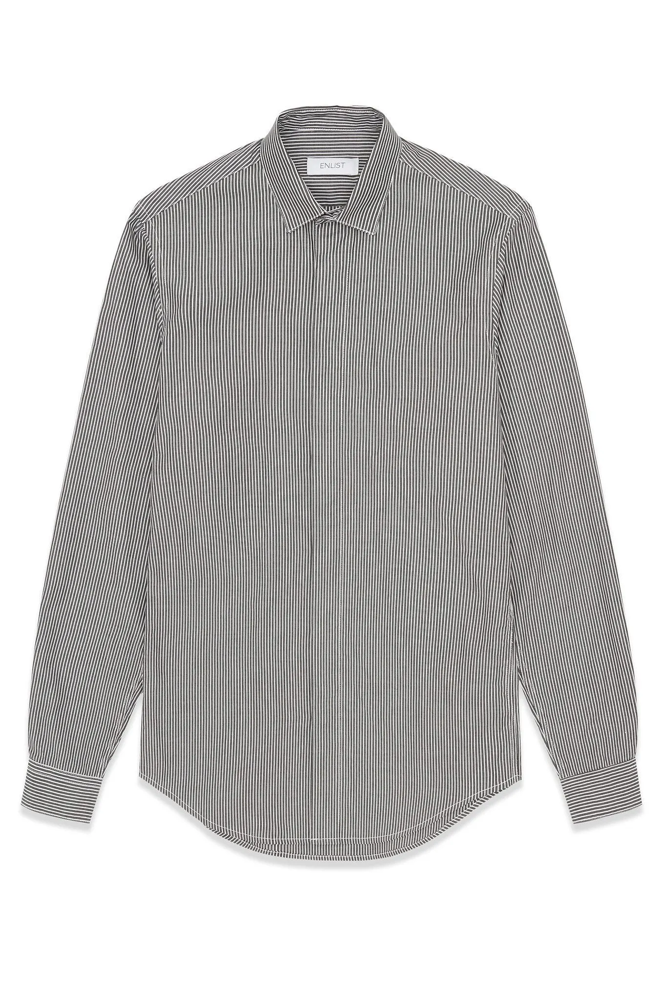 Slim Fit Striped Cotton Shirt