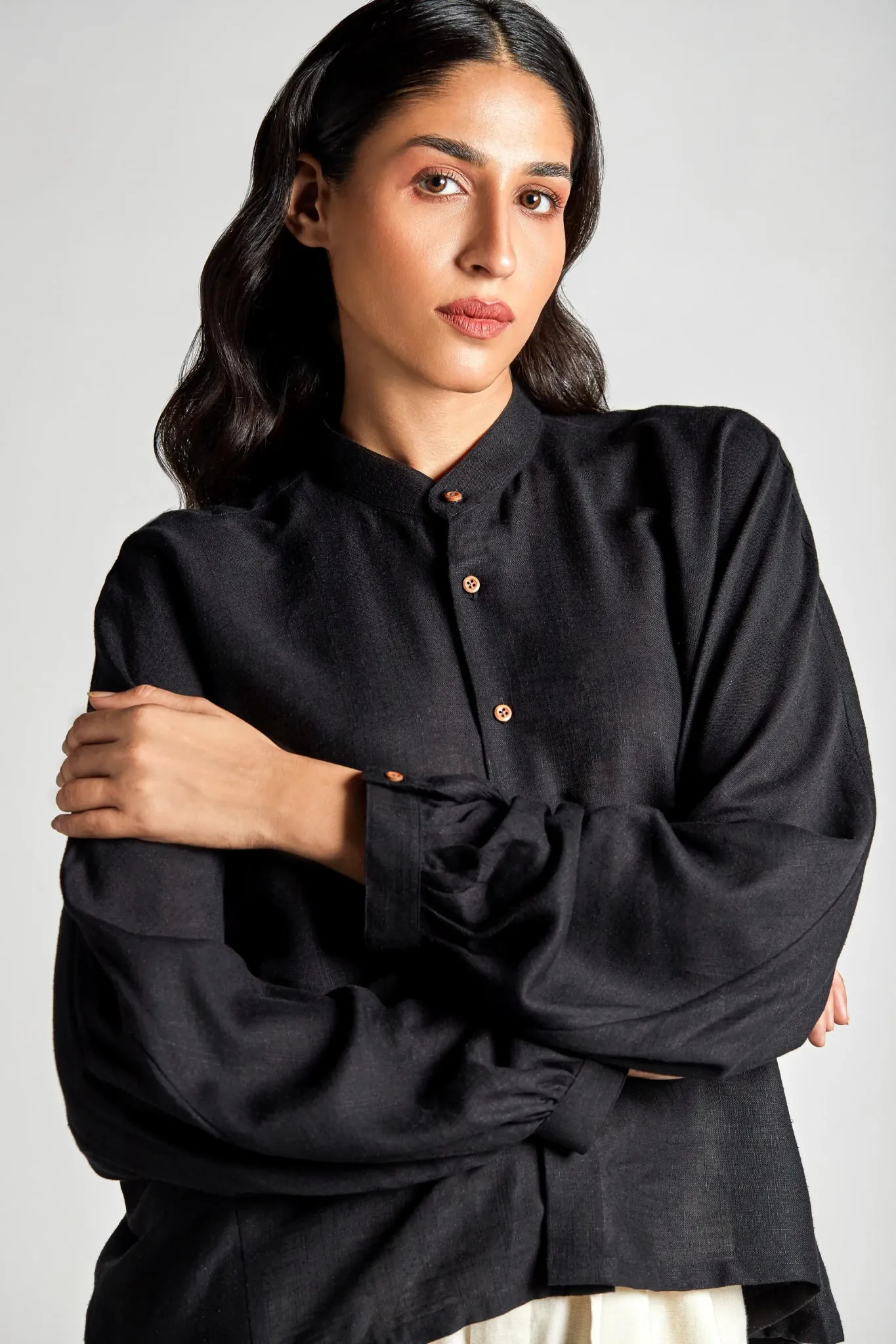 Soot Balloon Sleeve Shirt