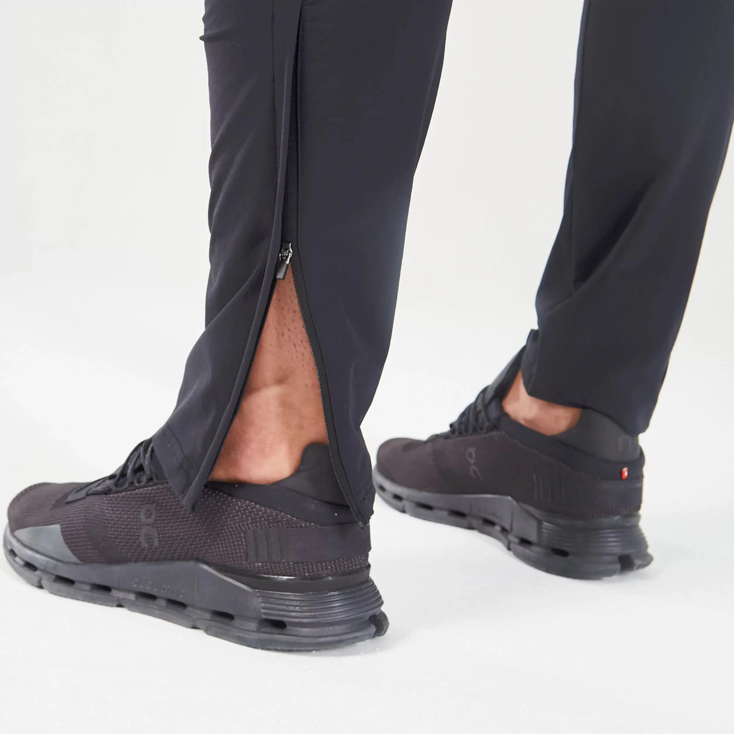 Statement Ribbed Smart Pants - Black