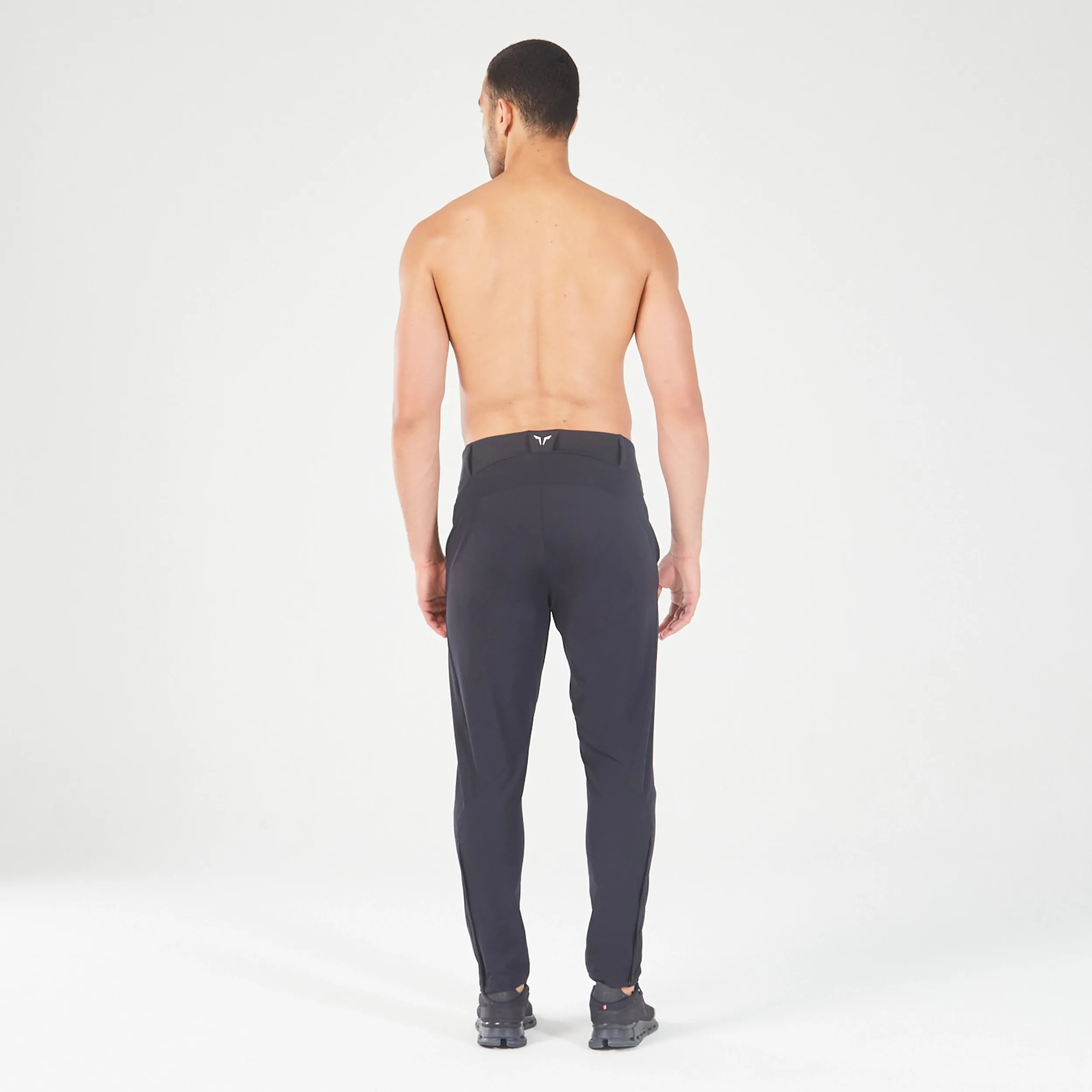 Statement Ribbed Smart Pants - Black