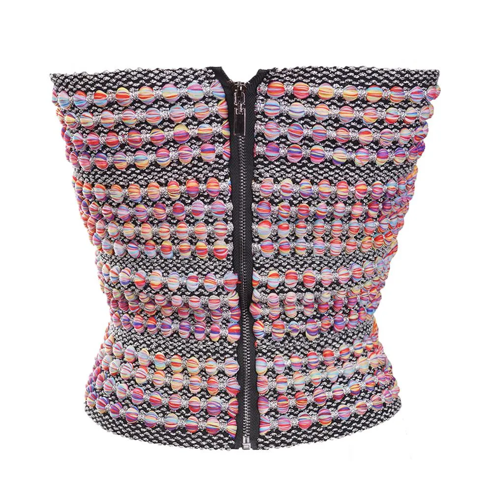 Stripe Bandage Crop Top