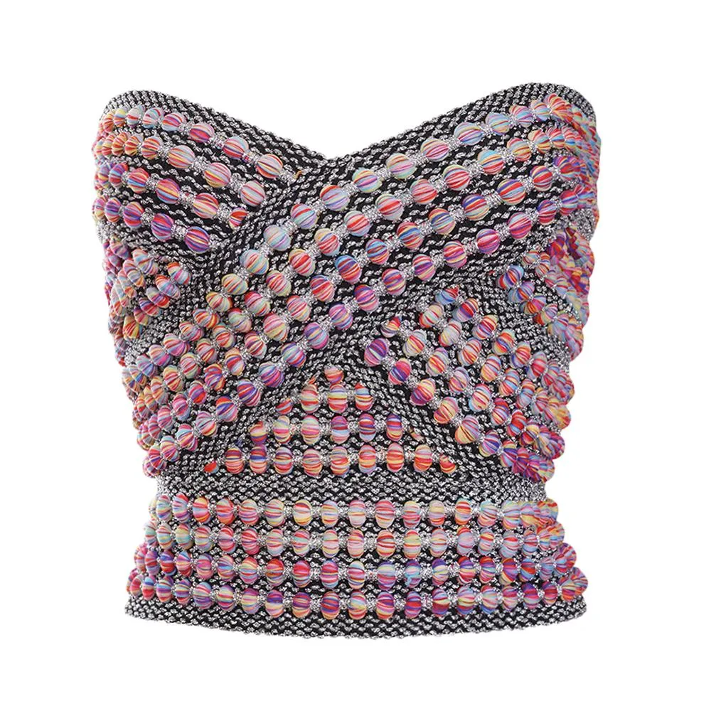 Stripe Bandage Crop Top