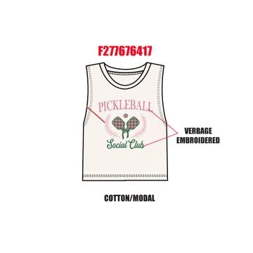Sweet Soul Pickleball Social Club Embroidery Tank Top