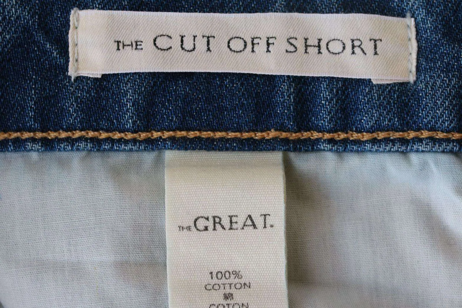 THE GREAT THE CUT OFF DENIM SHORTS W26 UK 8
