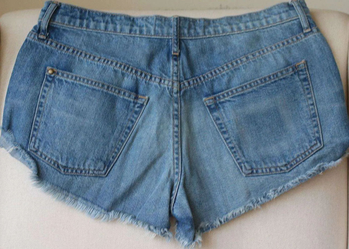 THE GREAT THE CUT OFF DENIM SHORTS W26 UK 8