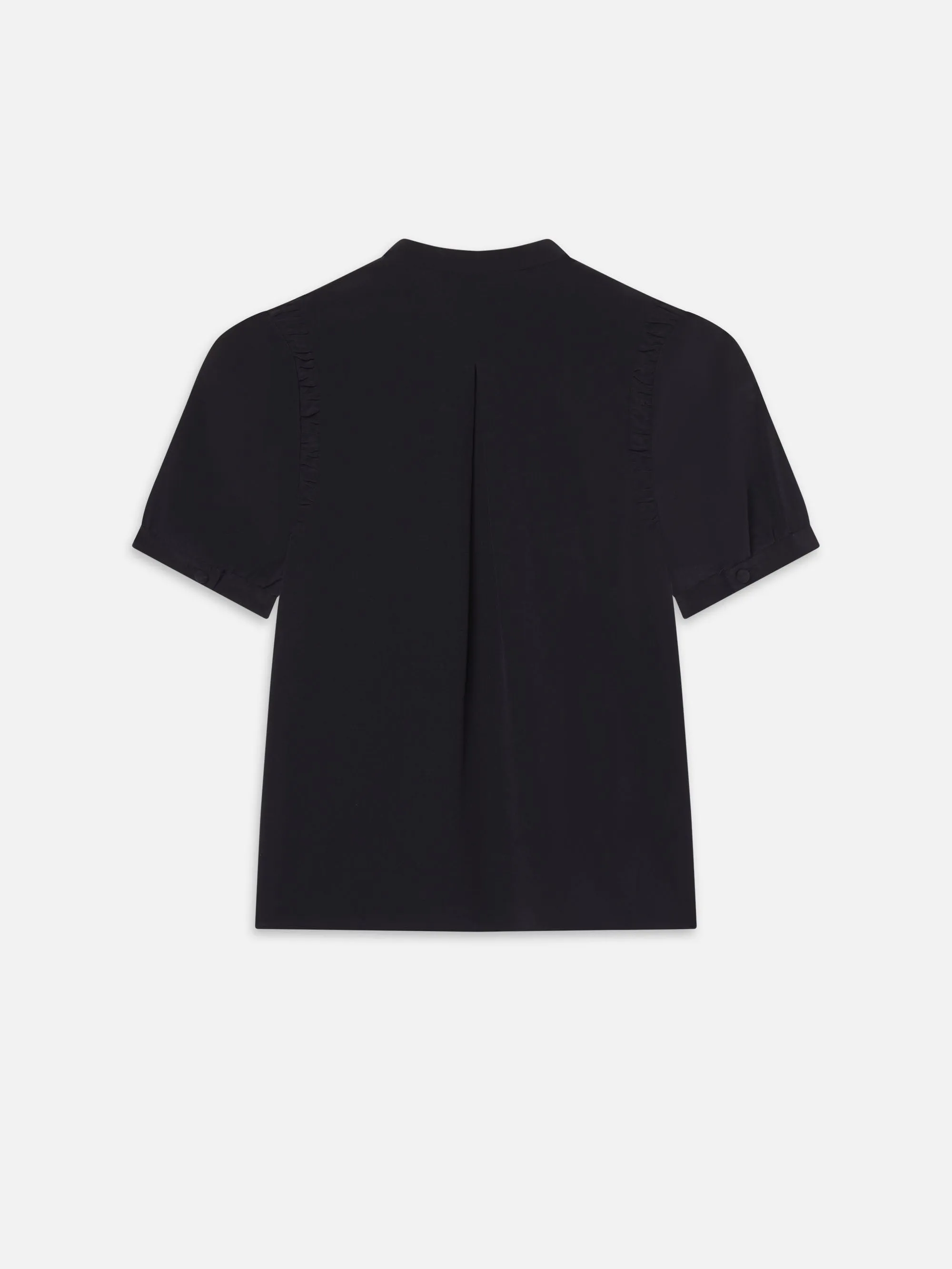 The Silk Gathered Top -- Navy