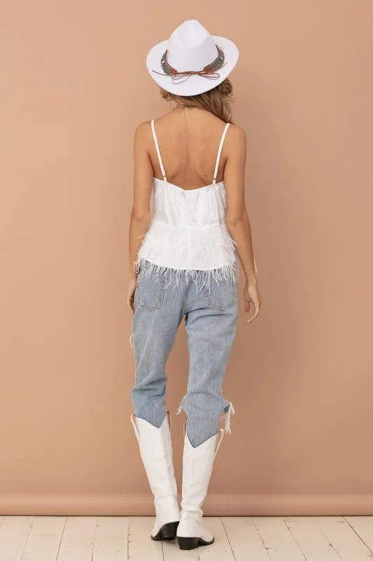 Tiered Feather Cami Tank