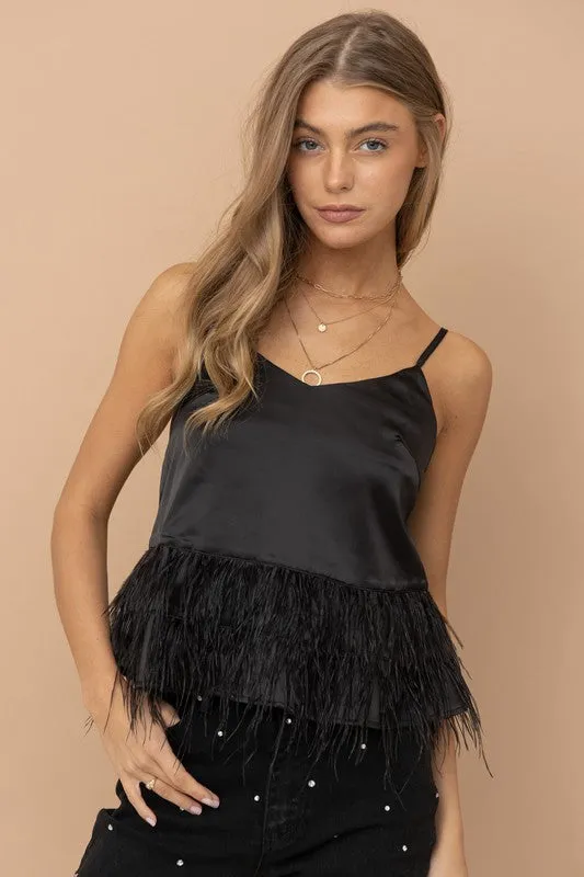 Tiered Feather Cami Tank
