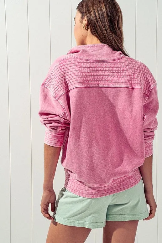 Trend Setter Snap Button Sweatshirt