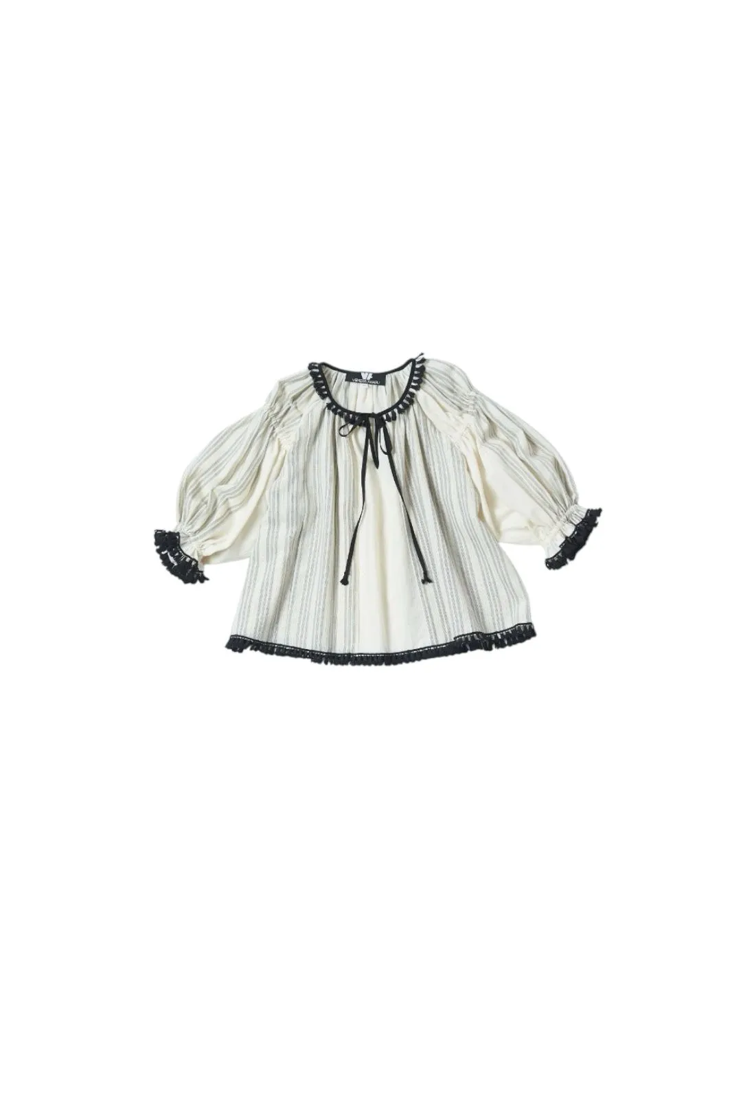 VENERA ARAPU PEASANT SLEEVE RUFFLE BLOUSE