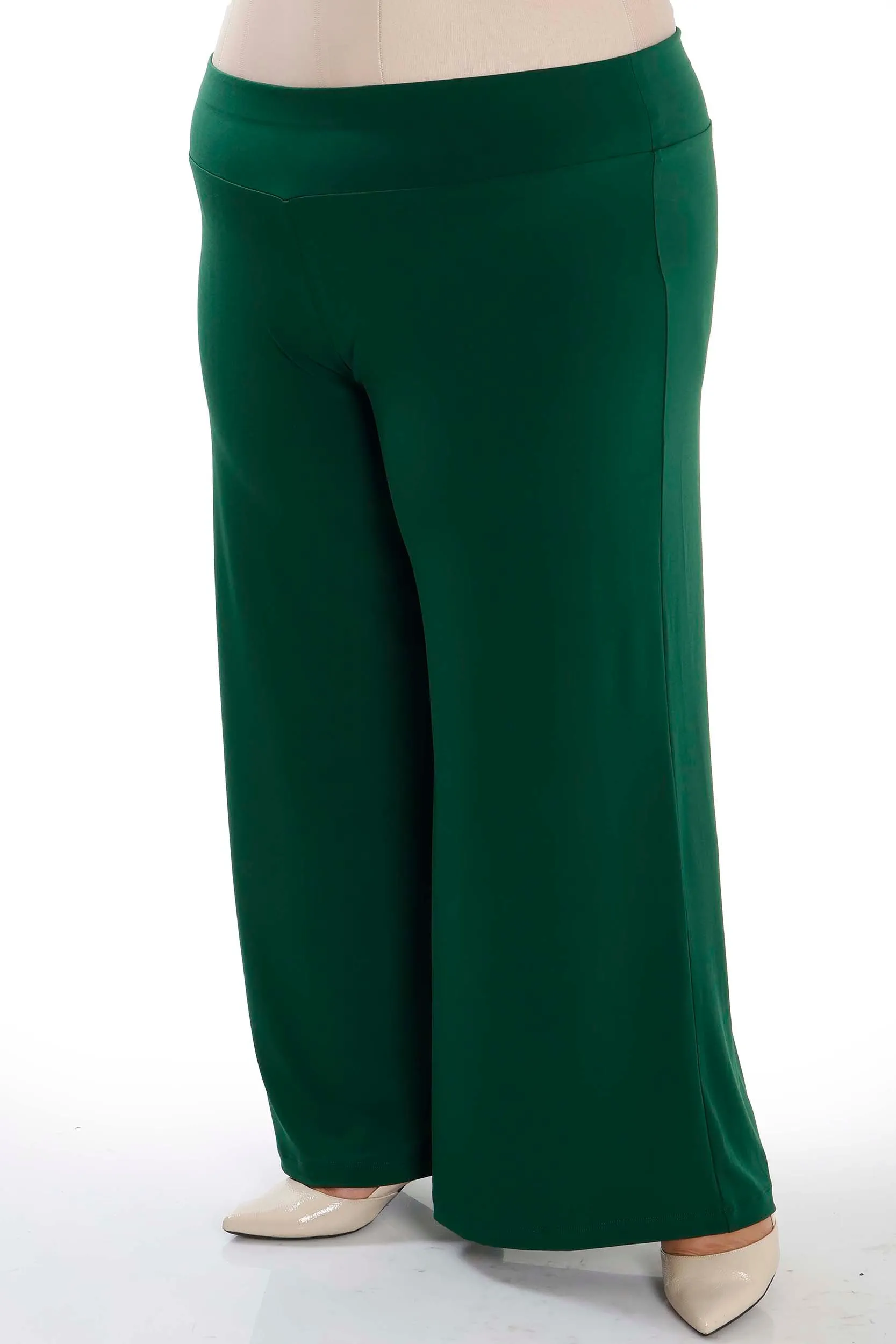 Vikki Vi Jersey Pine Wide Leg Pull on Pant