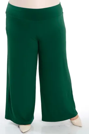 Vikki Vi Jersey Pine Wide Leg Pull on Pant