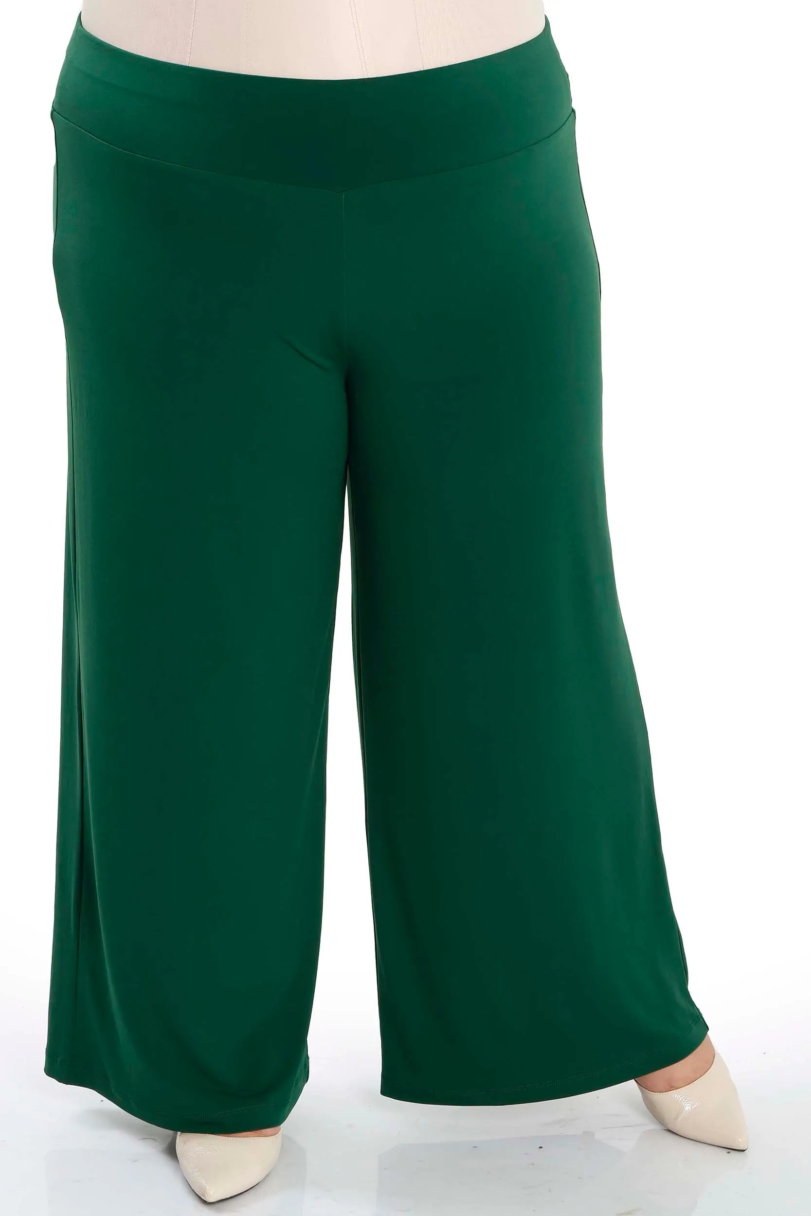 Vikki Vi Jersey Pine Wide Leg Pull on Pant