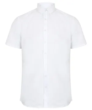 White - Modern short sleeve Oxford shirt