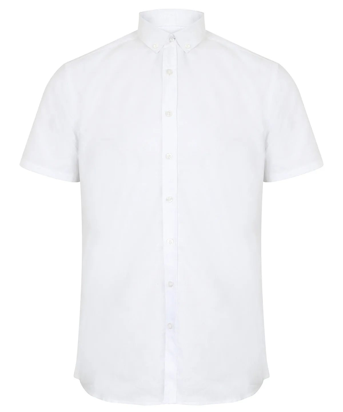 White - Modern short sleeve Oxford shirt
