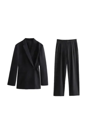 ’Zinaida' Button-Detail Blazer & Pants Suit (Sold Separately)